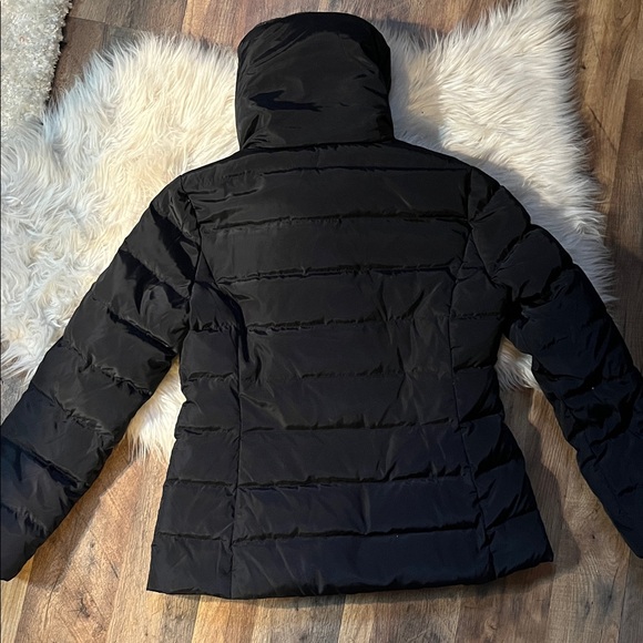 Jessica Simpson asymmetrical black puffer coat with knitted neck sweater collar - Picture 7 of 7